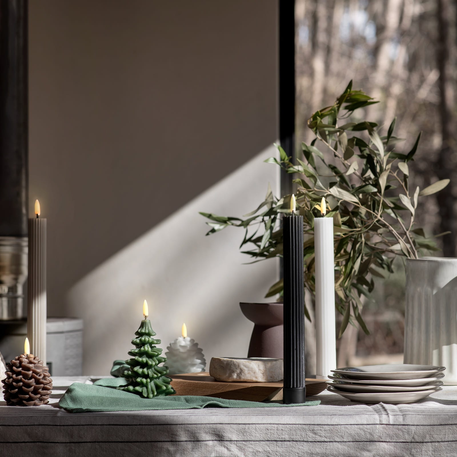 świeca led na pilota, natural home decor