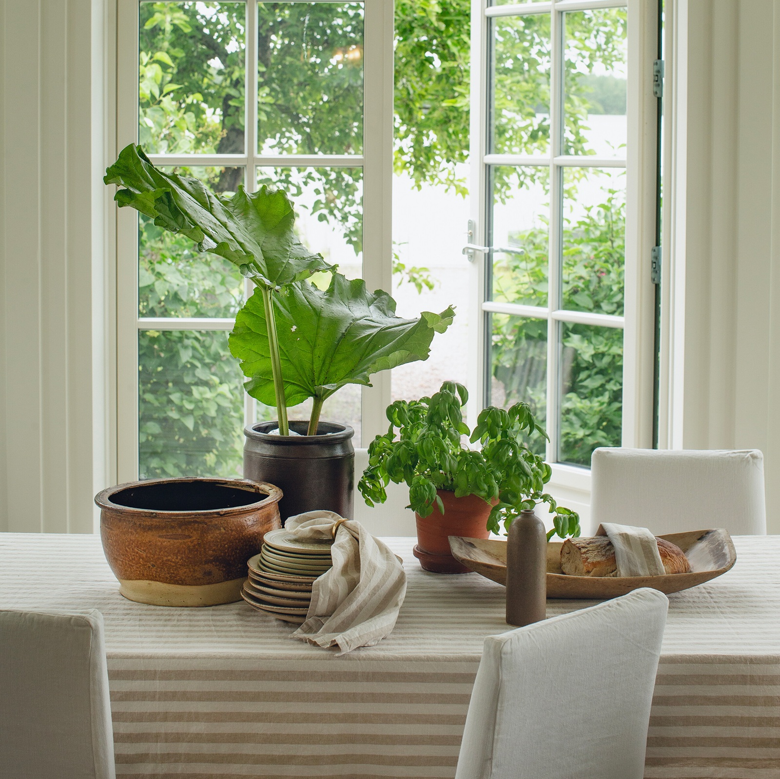 obrus w paski Himla, sklep natural home decor