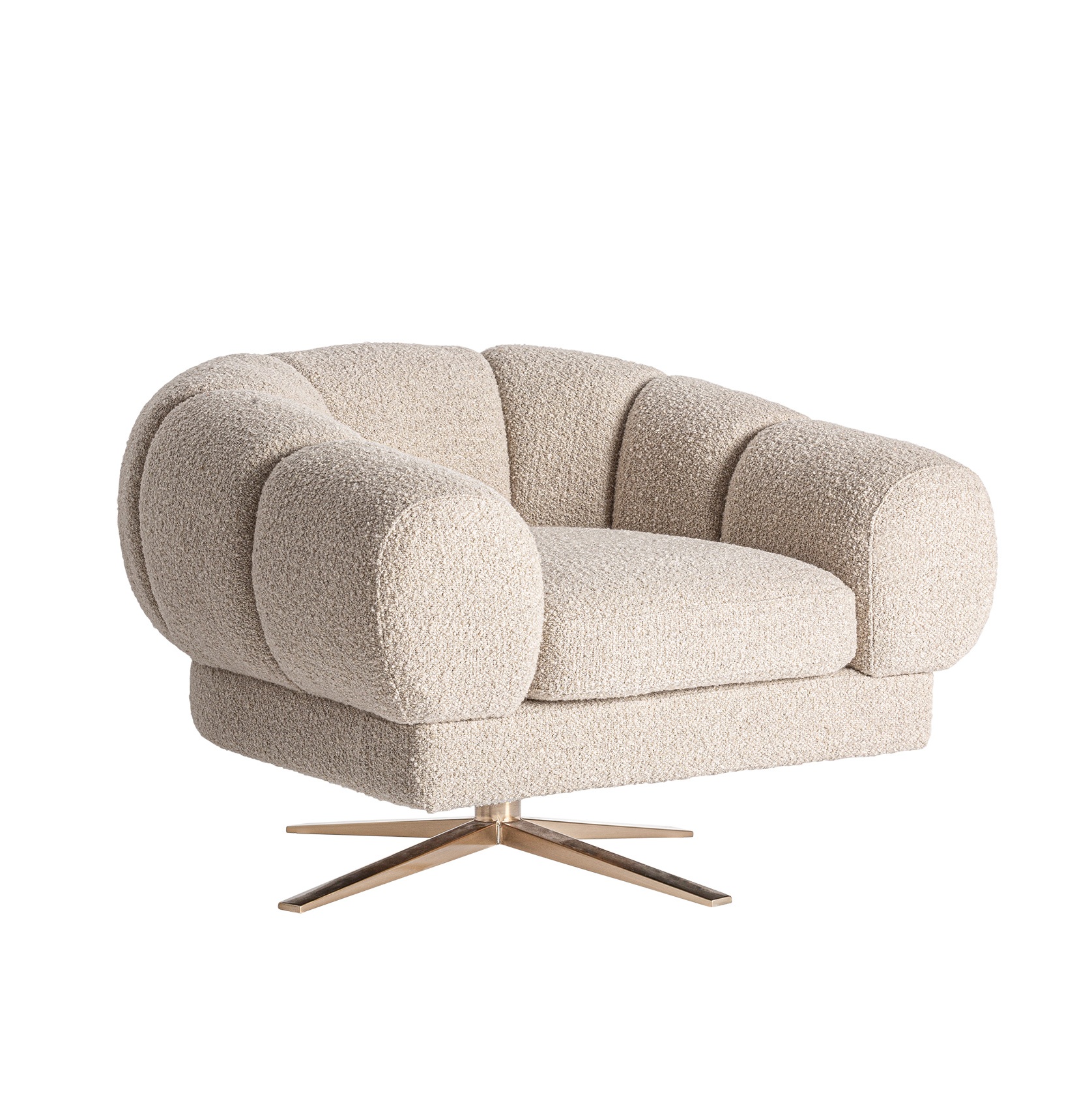 Fotel obrotowy muszla, Natural Home Decor