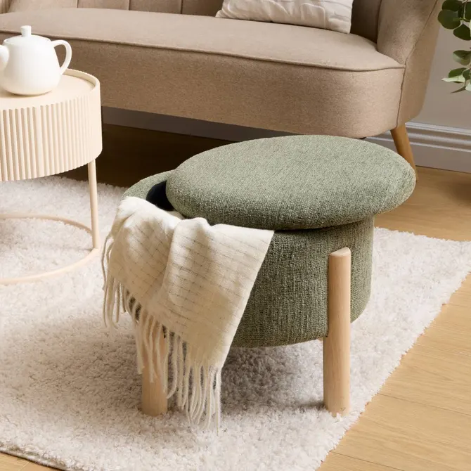 stołek tapicerowany Atmosphera, natural home decor