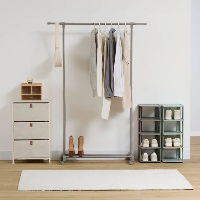stojak na ubrania regulowany, natural home decor