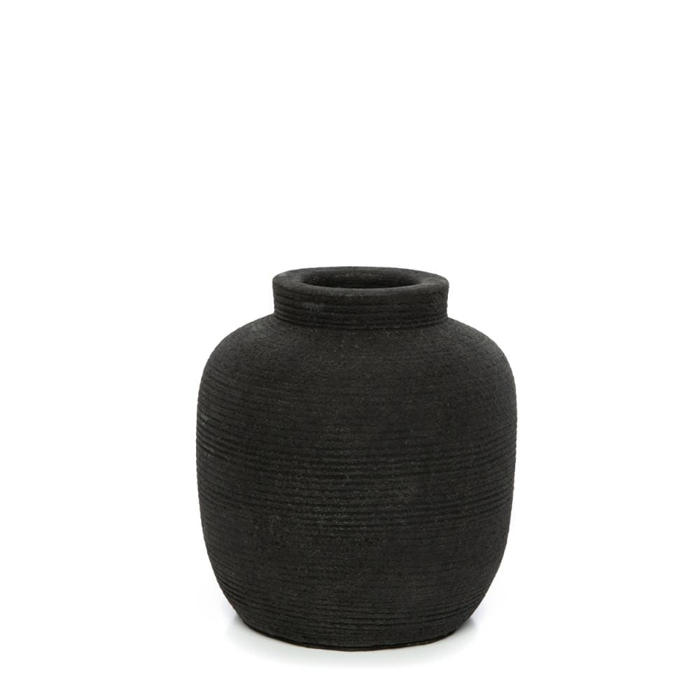 Czarny mały wazon dekoracyjny Natural Home Decor Bazar Bizar