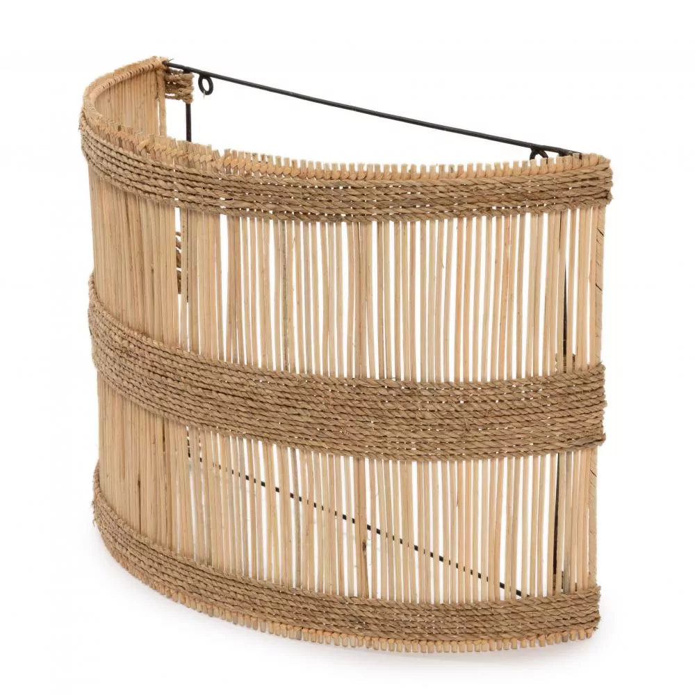 Klosz do kinkietu rattanowy Natural Home Decor