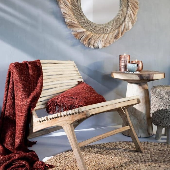 Stolik pomocniczy drewniany Bazar Bizar Natural Home Decor