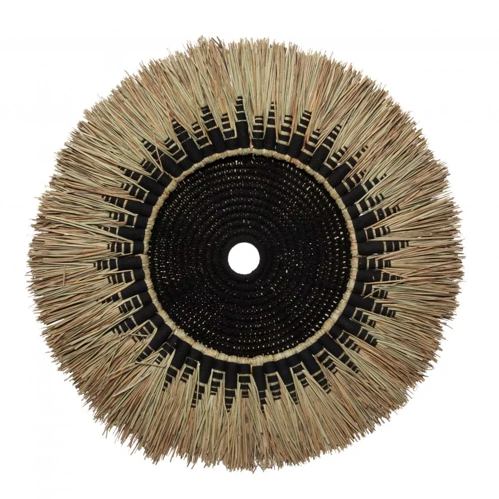 Ozdoba na ścianę z makramy i rafii boho Bazar Bizar Natural Home Decor