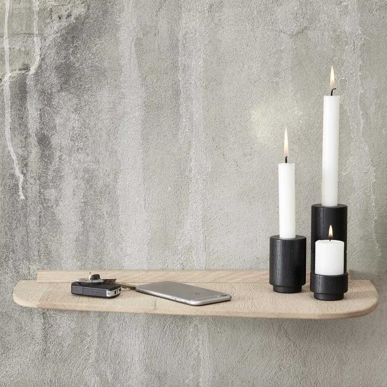 Półka na ścianę dębowa drewniana Natural Home Decor
