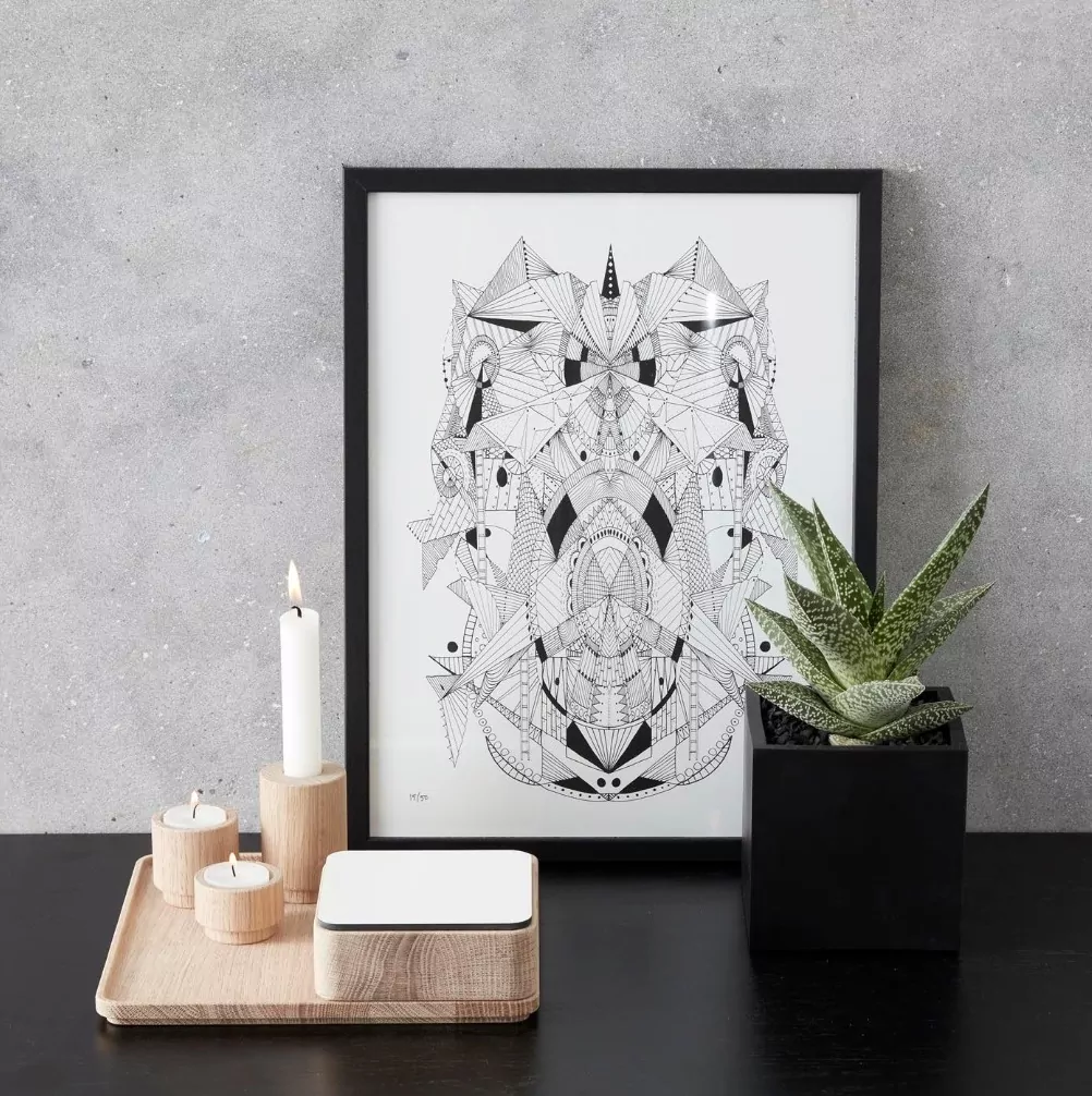 Drewniany świecznik na tealighty Andersen Furniture Natural Home Decor