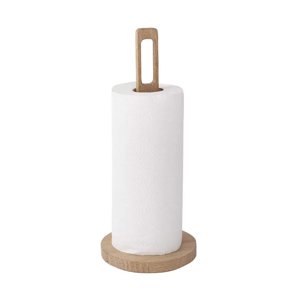 Stojak na papier kuchenny drewniany naturalny Natural Home Decor