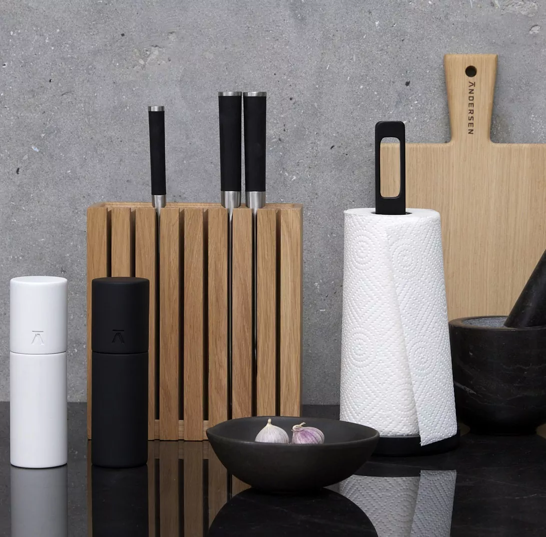 Stojak na noże dębowy Natural Home Decor