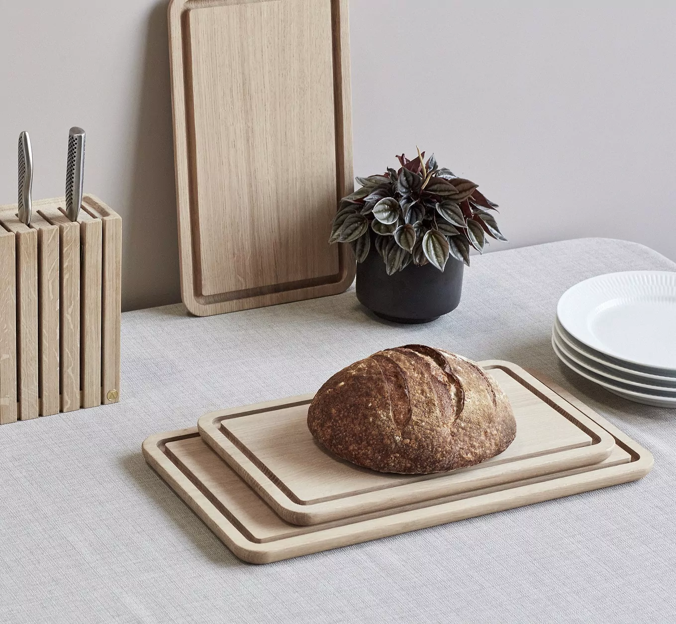 Deska do krojenia z rowkami Natural Home Decor
