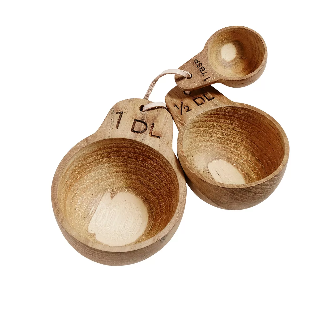 Miarki kuchenne z drewna tekowego Muubs Natural Home Decor