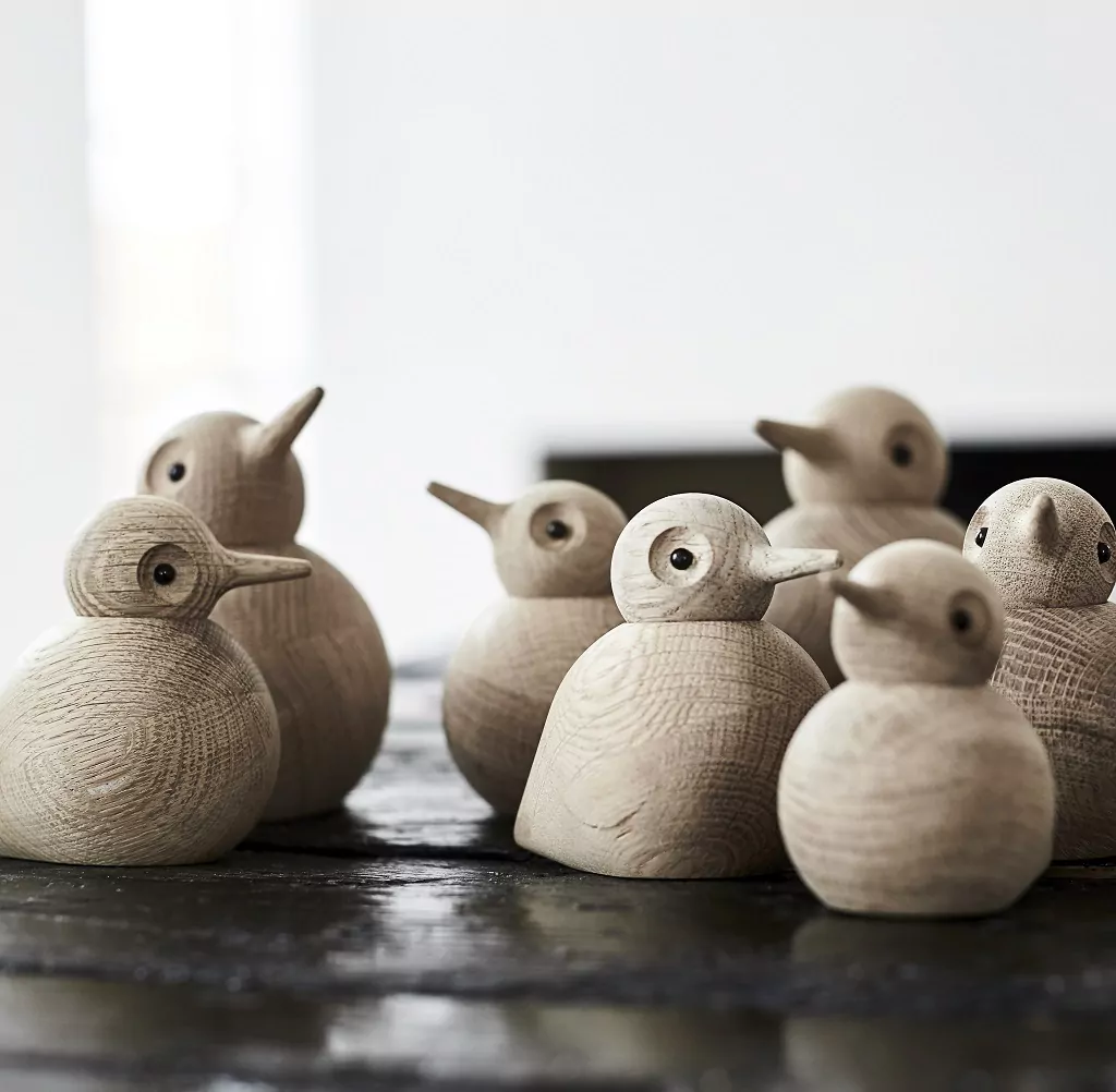 Drewniany ptak dekoracja stojąca Natural Home Decor