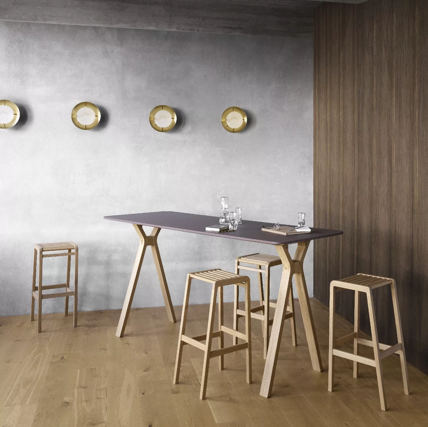 Wysoki stół designerski Space Andersen Furniture Natural Home Decor