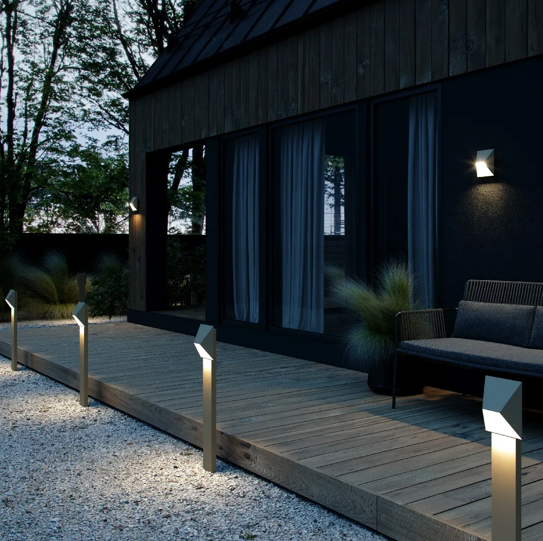 Nowoczesne oświetlenie ogrodowe Pontio Nodlux Natural Home Decor