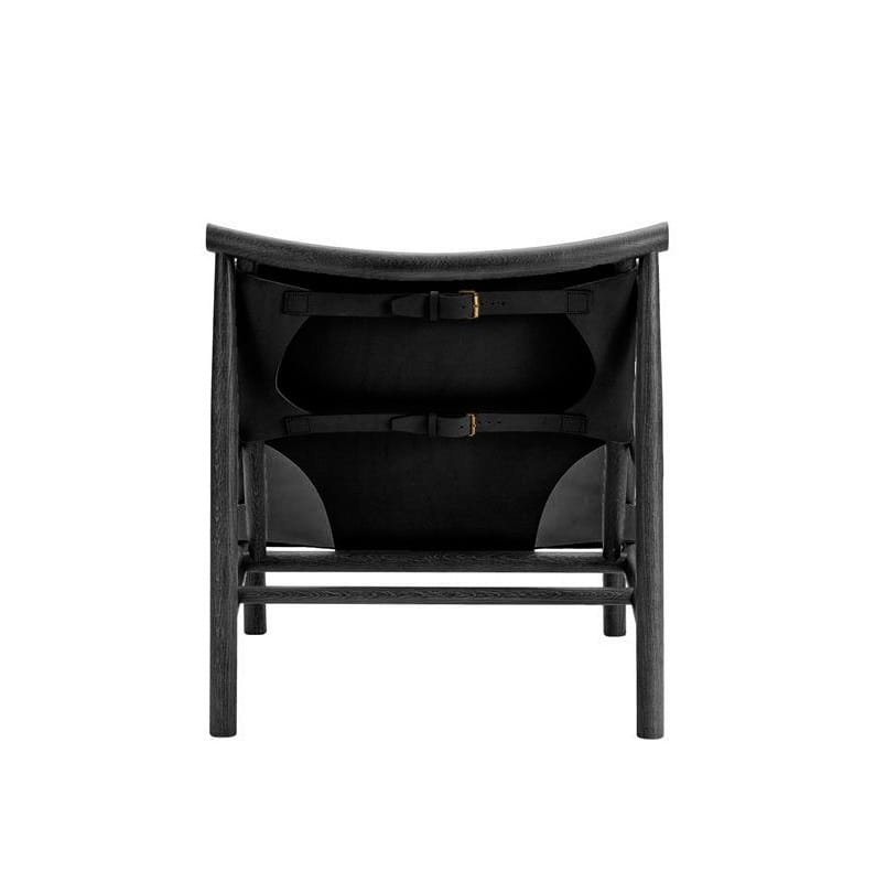 Czarny fotel do salonu Samurai Norr Natural Home Decor