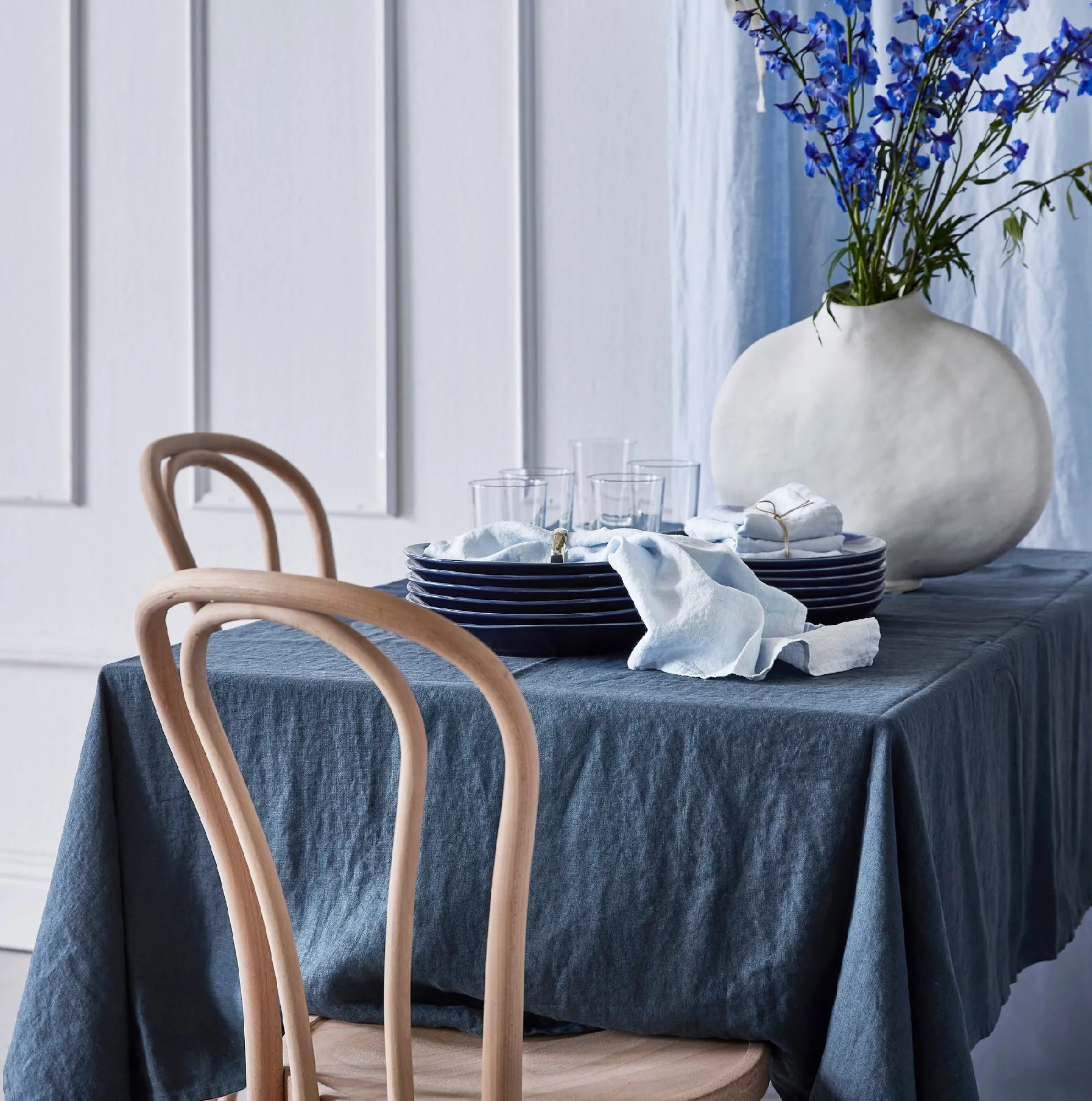 obus lniany niebieski Himla Natural Home Decor