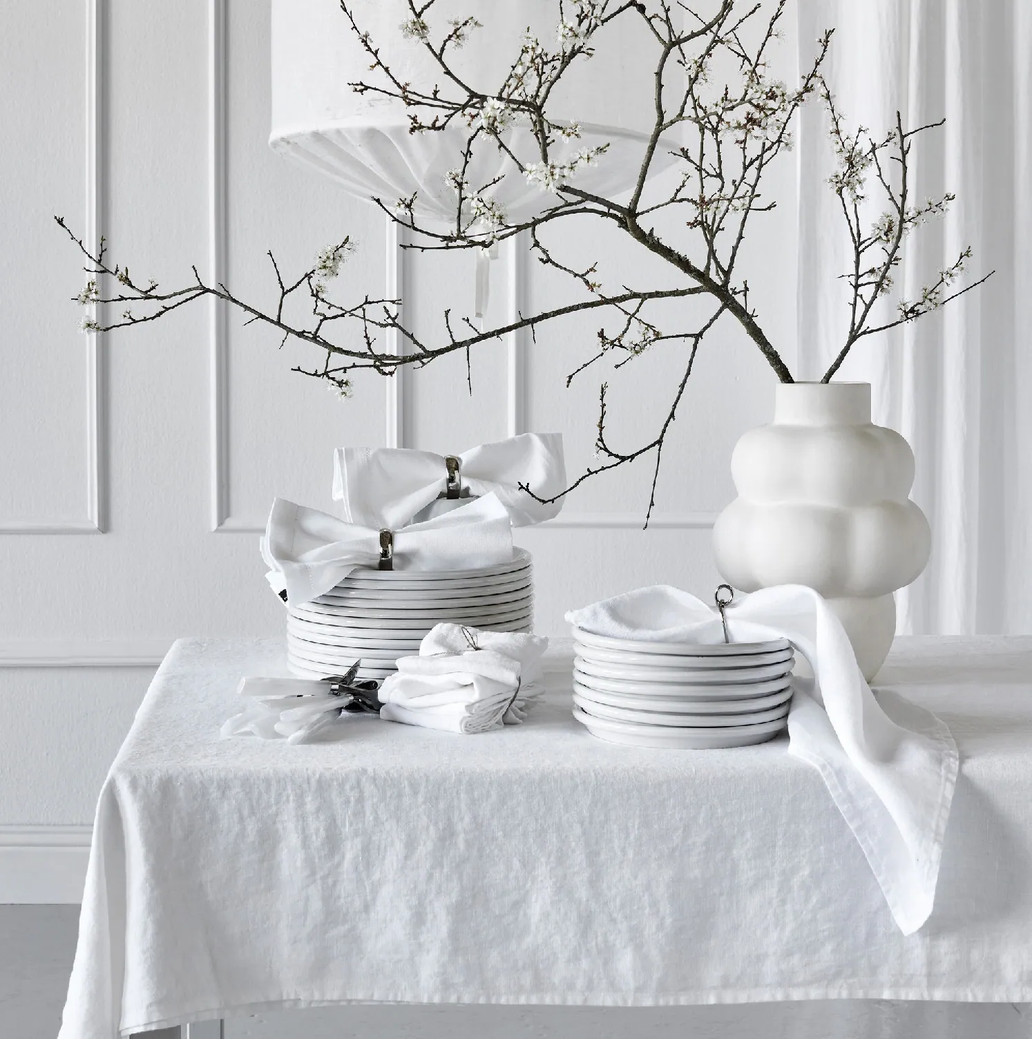 biały obus lniany Himla Natural Home Decor