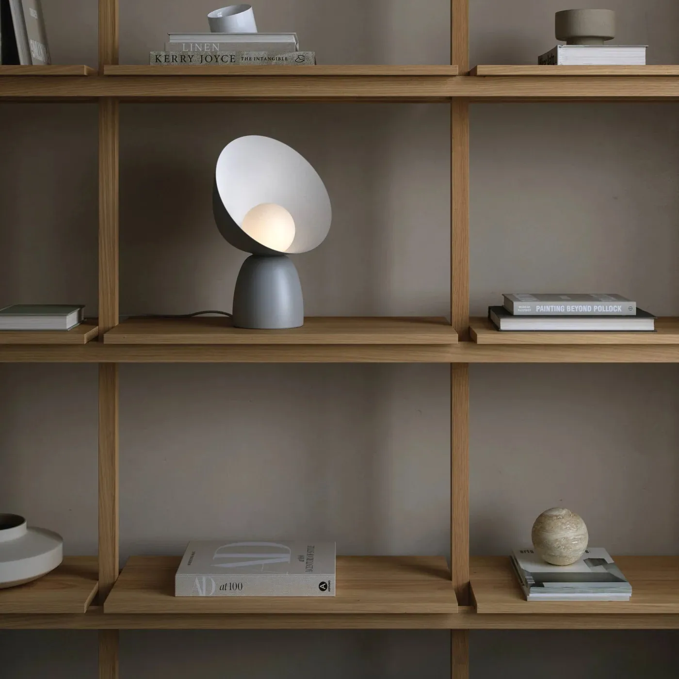 Nowoczesna lampa stołowa szara Hallo DFTP Nordlux Natural Home Decor