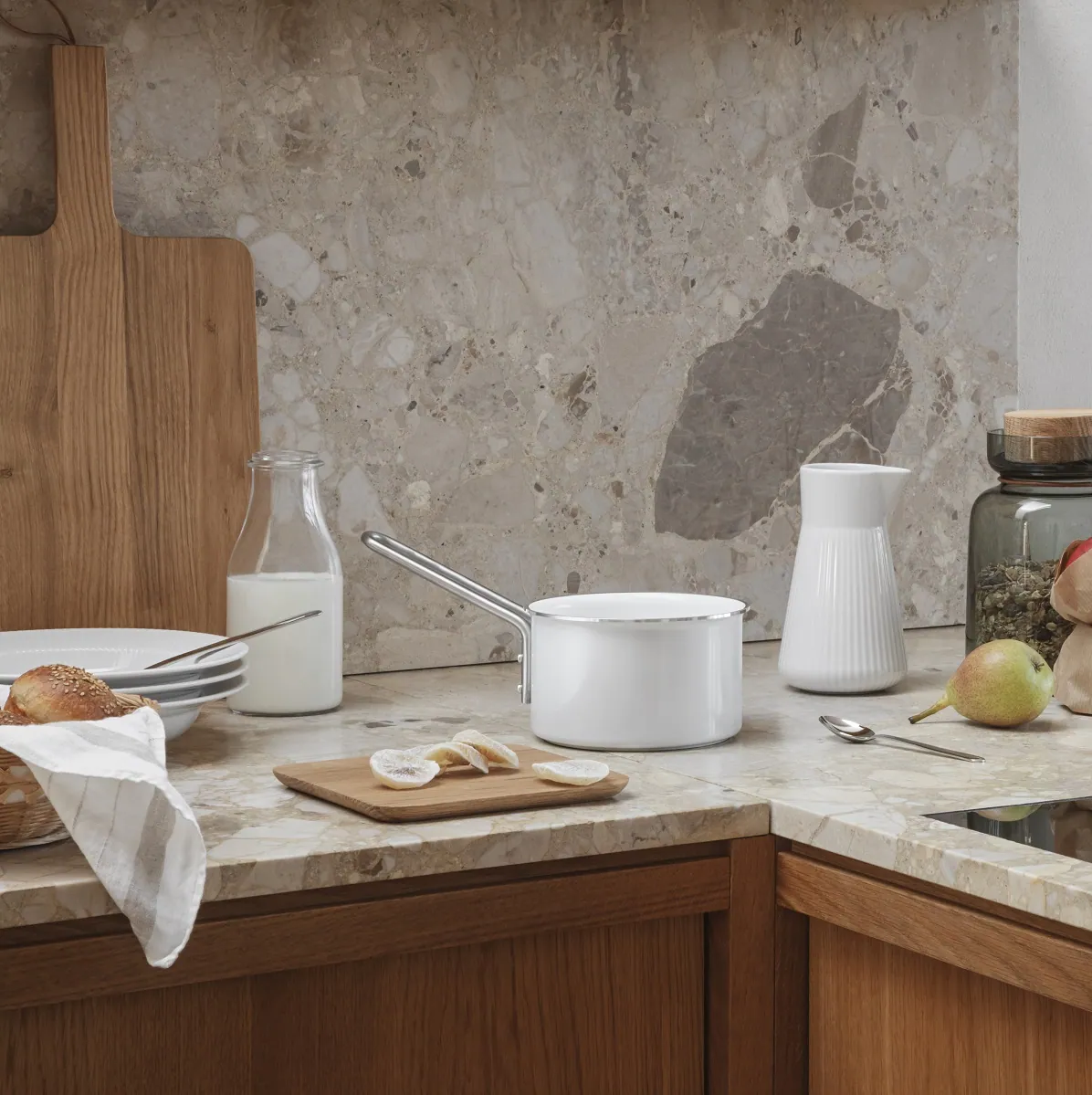 Rodel nieprzywierający z powłoką ceramiczną White Line Eva Trio - Eva Solo - Natural Home Decor