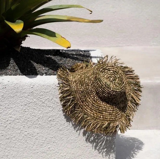 Kapelusz na lato kapelusz z rafii Natural Home Decor