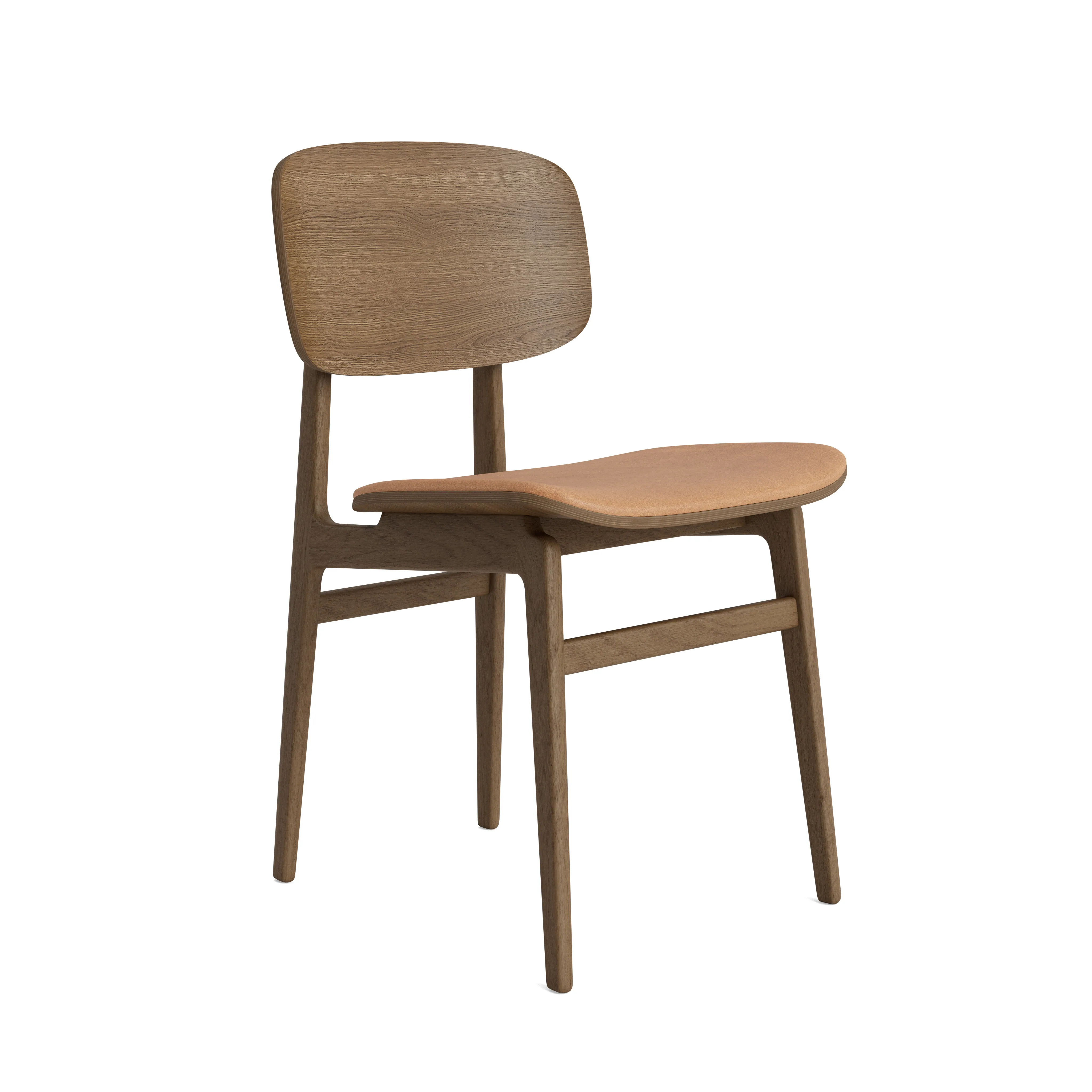 Krzesło drewniane tapicerowane skórzane NY11 Norr11 Natural Home Decor