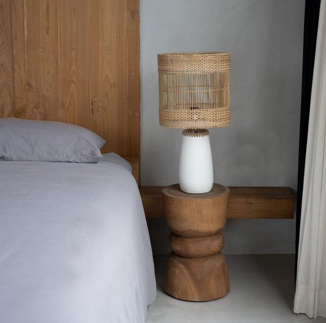 Lampa stołowa rattanowa Bazar Bizar Natural Home Decor