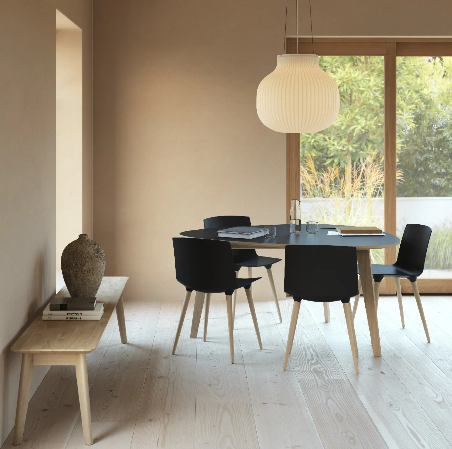 Designerskie krzesło na drewnianych nogach Tac Andersen Furniture Natural Home Decor