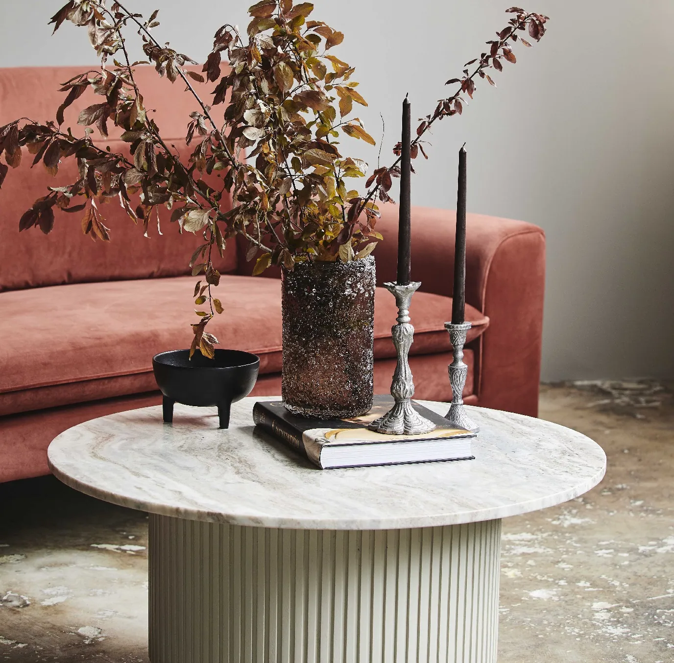 Stolik z marmurowym blatem Erie Nordal Natural Home Decor