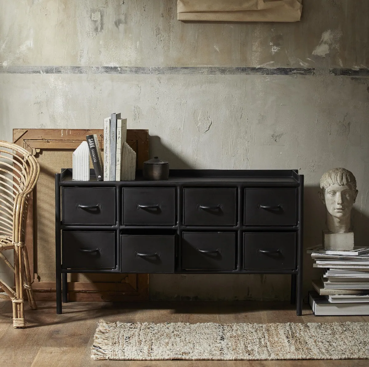 Komoda z szufladami loftowa Portland Nordal Natural Home Decor