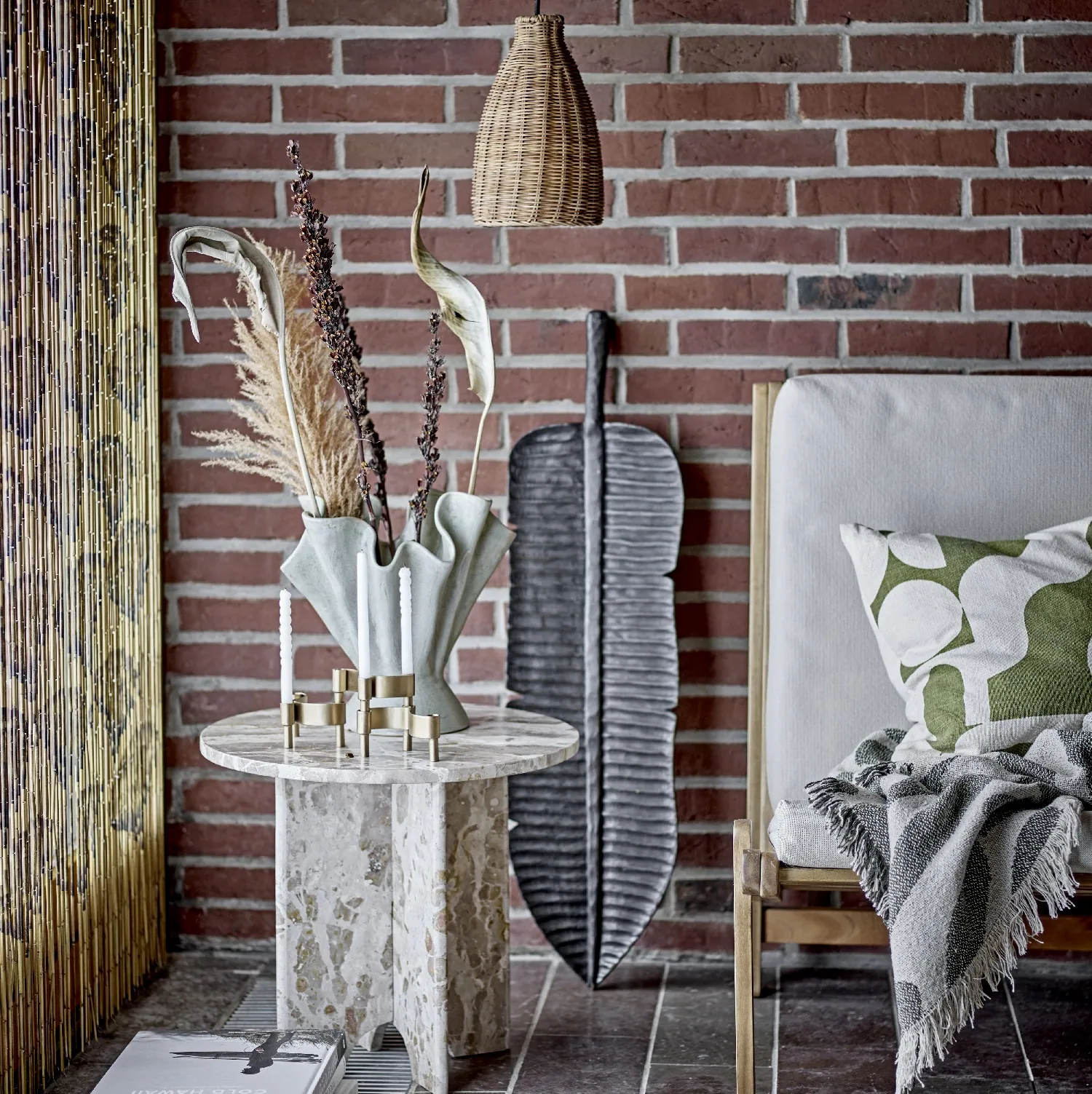 stolik marmurowy, Bloomingville Jasmia, sklep internetowy Natural Home Decor