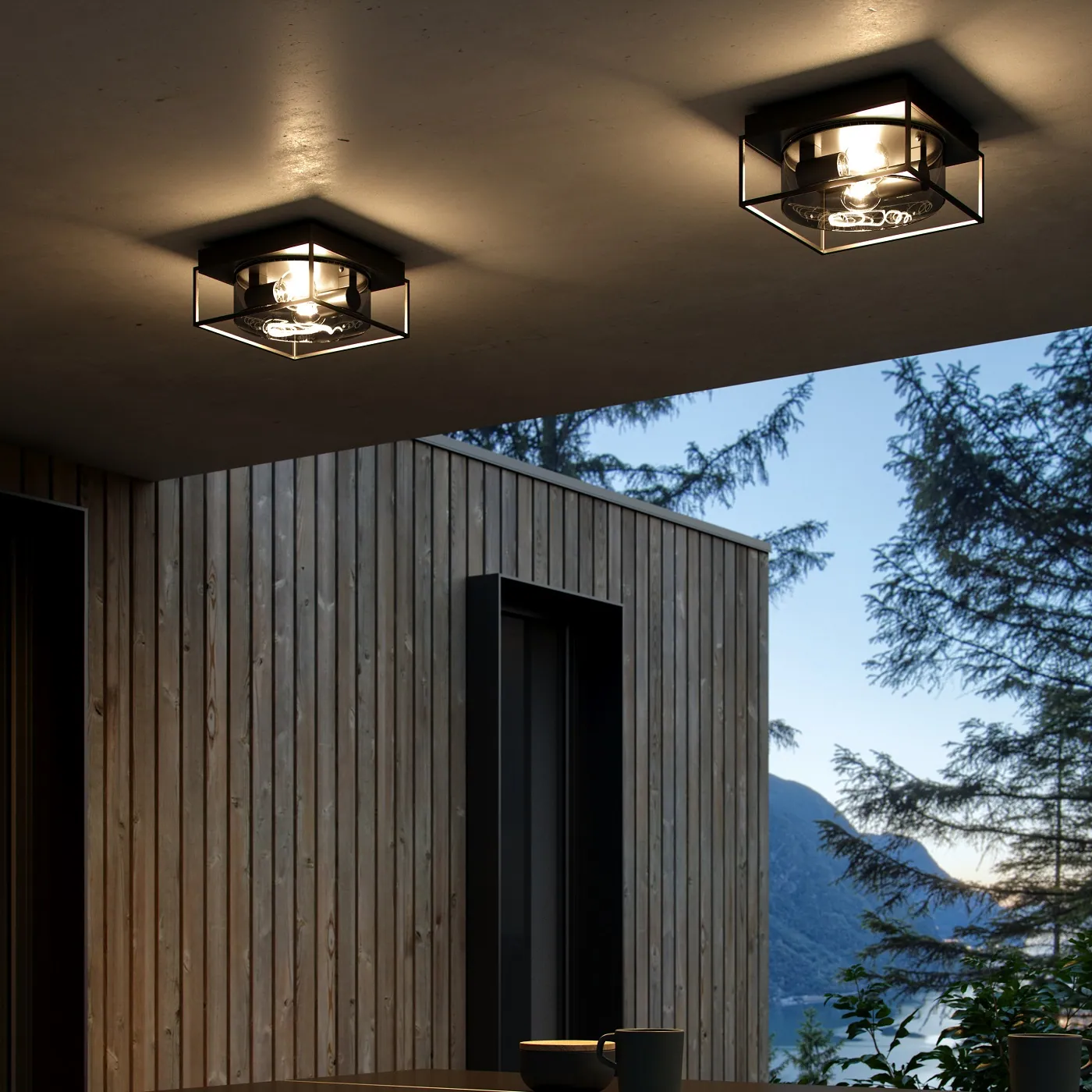 Lampa zewnętrzna sufitowa Nordlux Griffin, Natural Home Decor
