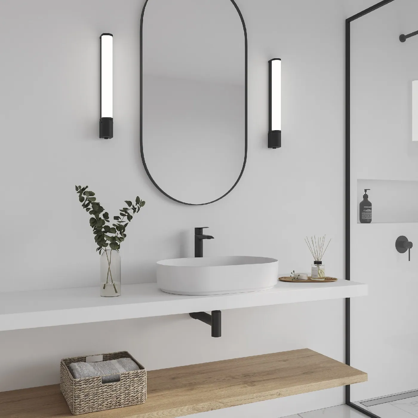 kinkiety do łazienki przy lustrze Malaika Nordlux, sklep internetowy Natural Home Decor