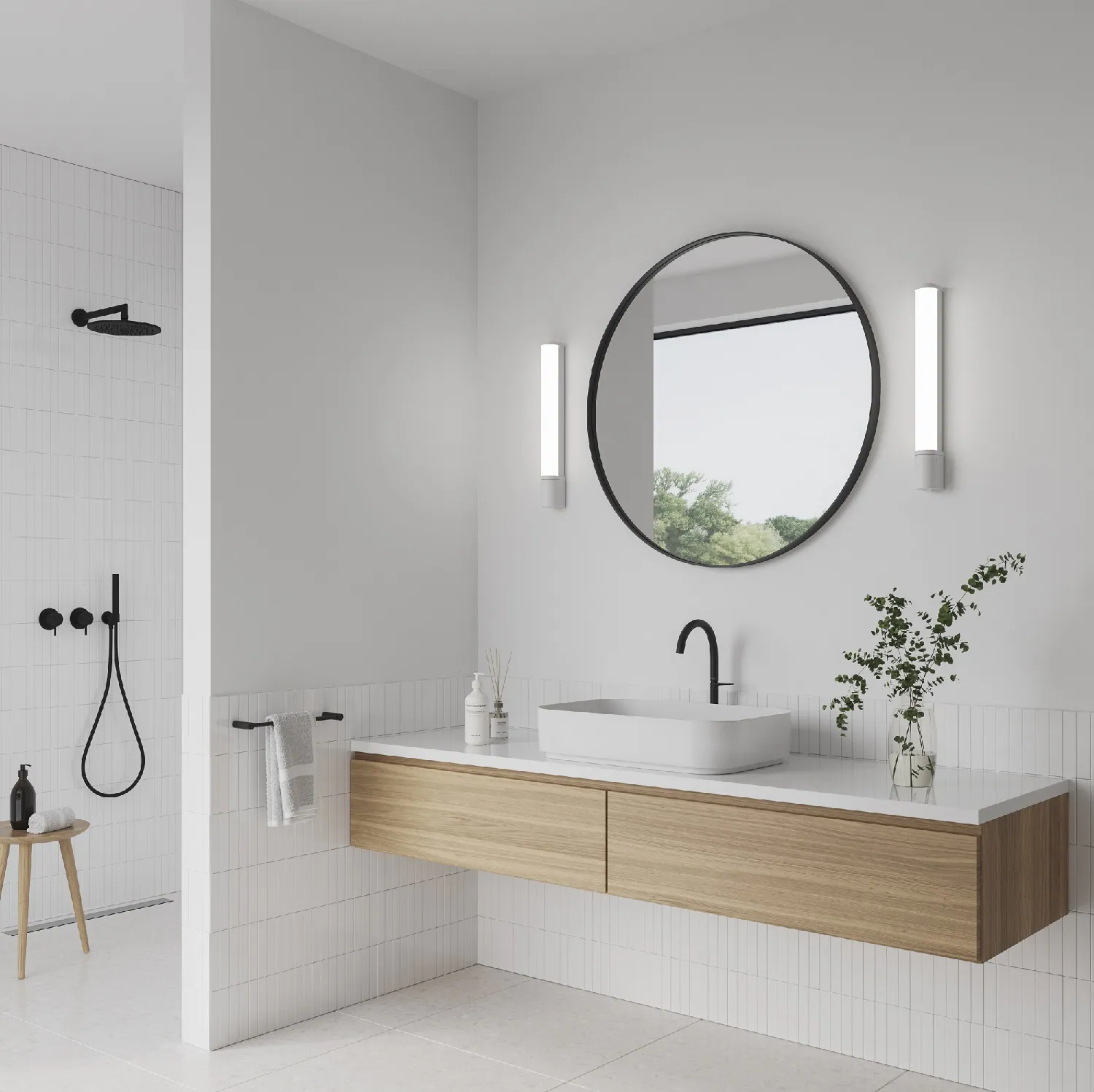 kinkiety do łazienki przy lustrze Malaika Nordlux, sklep internetowy Natural Home Decor