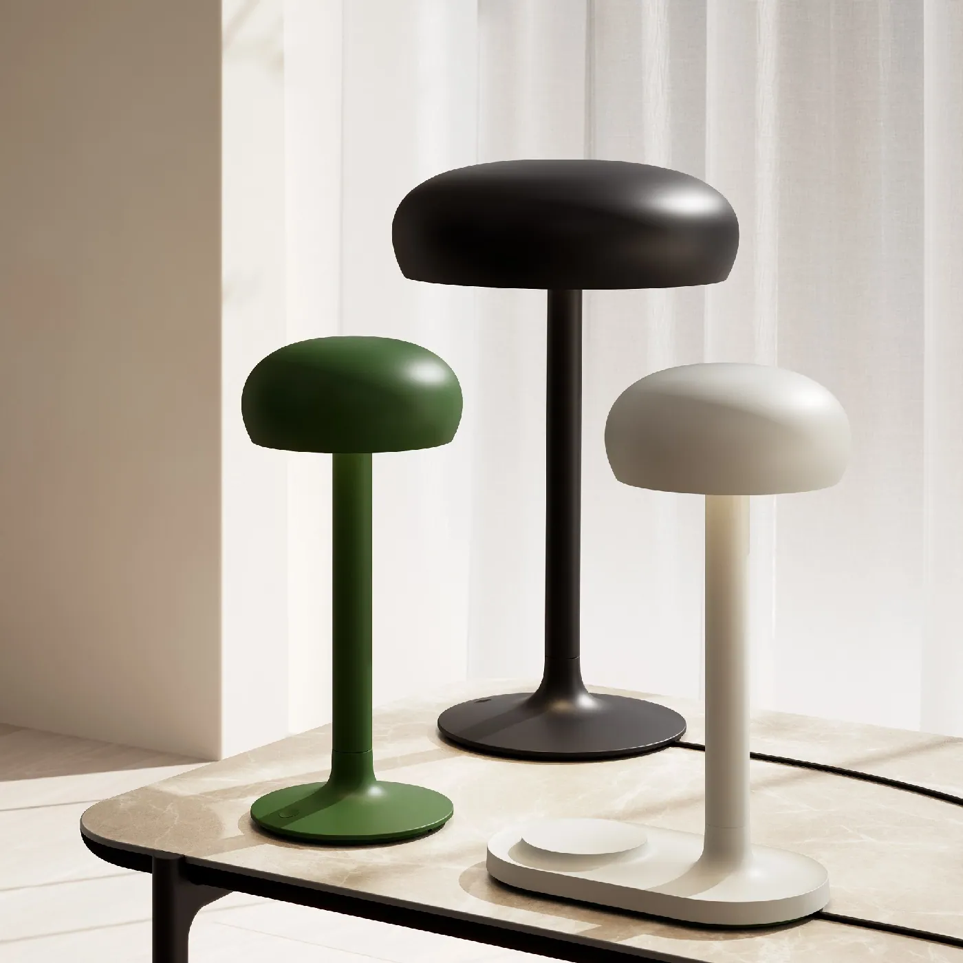 lampa stołowa z bezprzewodową ładowarką Emendo Eva Solo Natural Home Decor