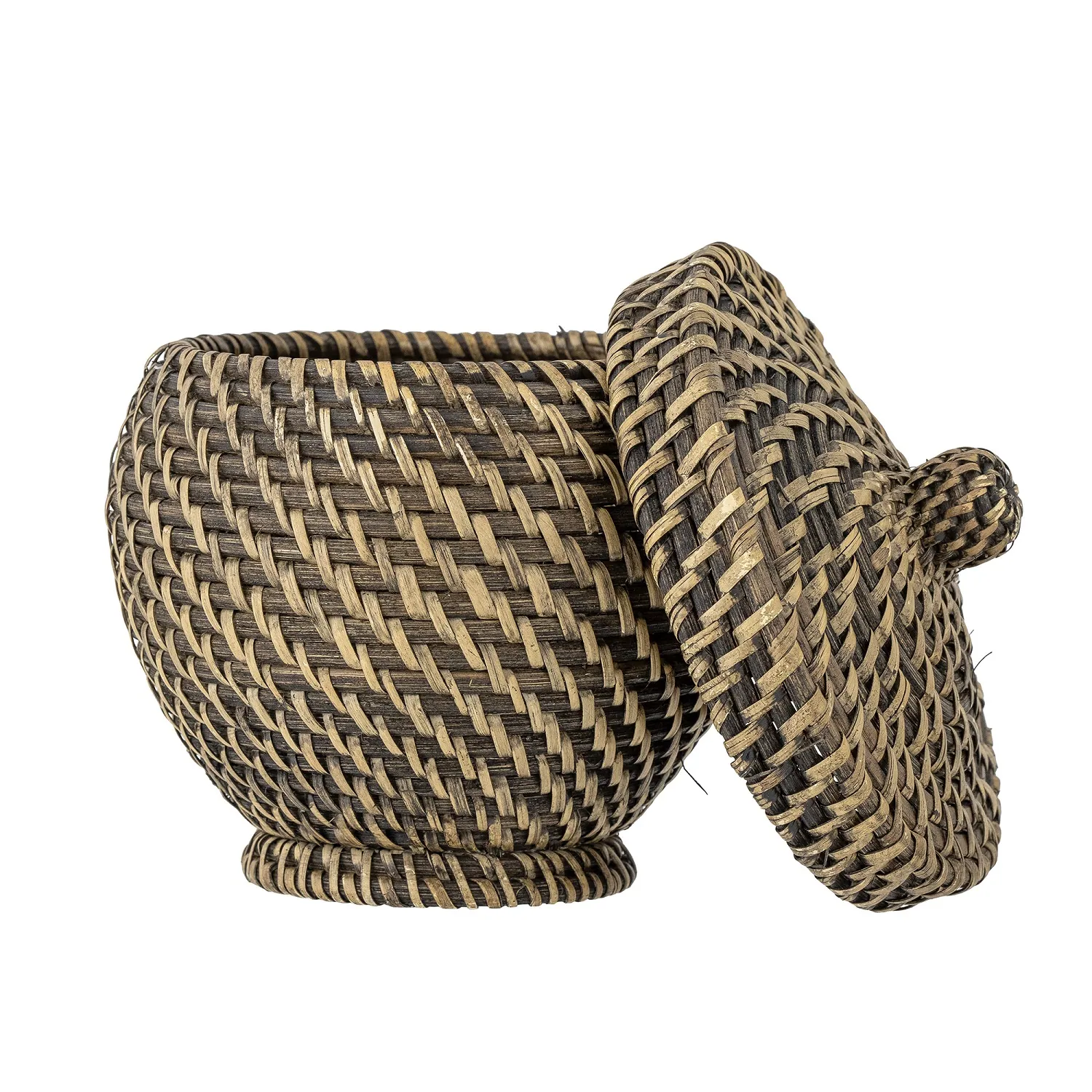 rattanowy koszyk z pokrywą, sklep natural home decor