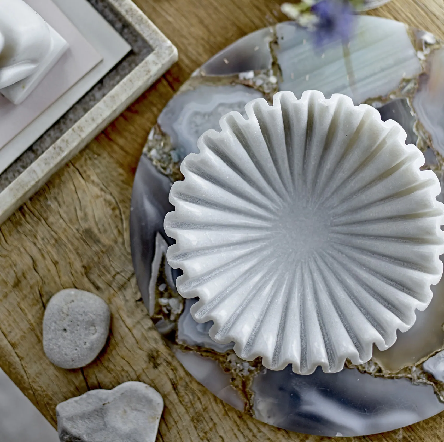 Marmurowa misa, Bloomingville, sklep natural home decor