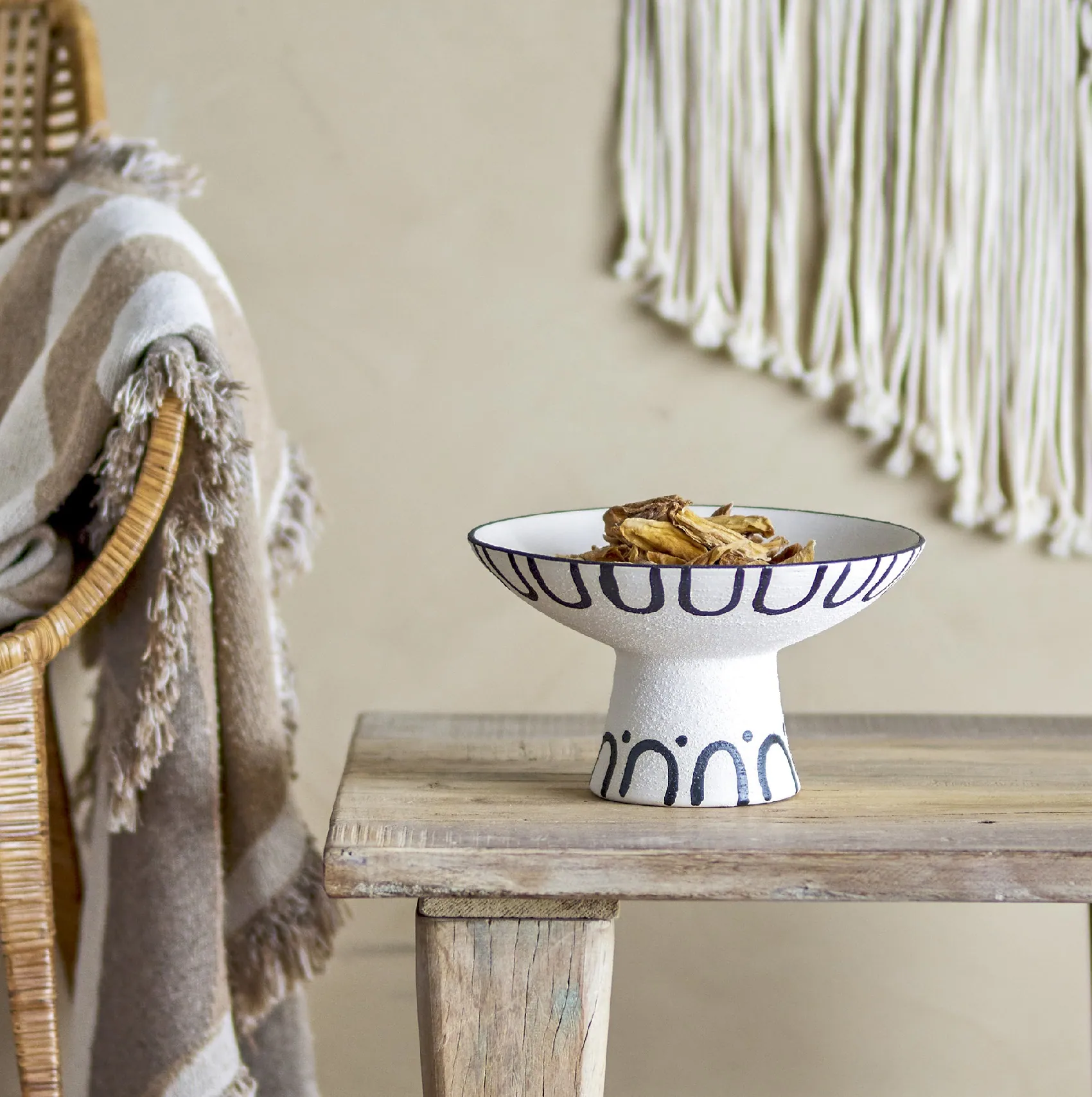 misa na nóżce z graficznym wzorem, sklep natural home decor